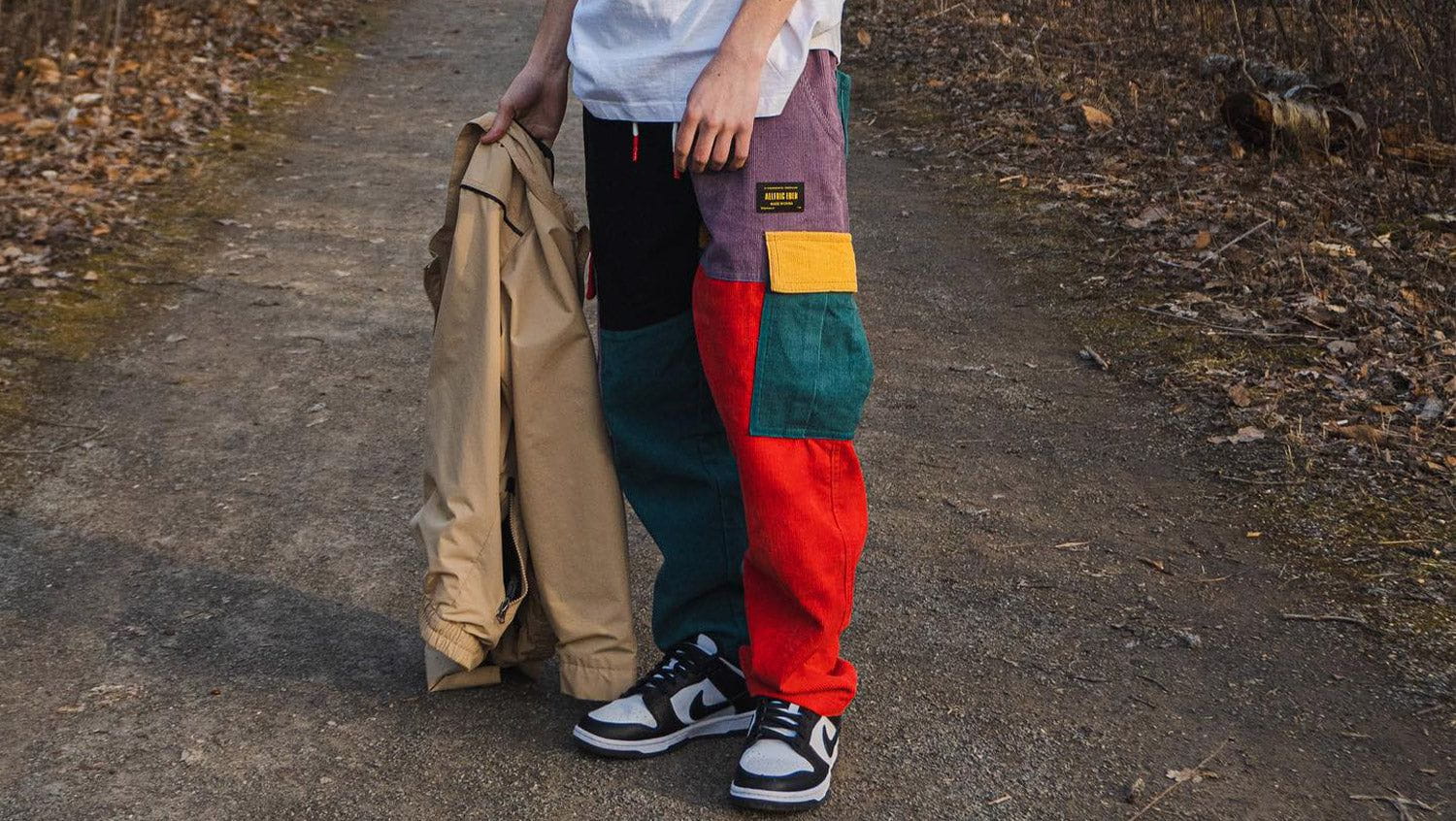Vintage patchwork corduroy pants